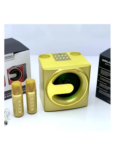 Buy YS-207 Portable Bluetooth Speaker with 2 Wireless Microphones in UAE