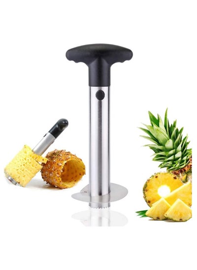 اشتري Pineapple Corer and Slicer Stainless Steel Slicer Stem Remover Cutter Tool Removal & Slicing Pineapple Peeler Corer Slicer Cutter في الامارات