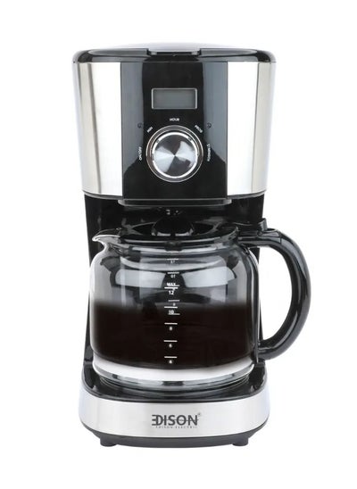 Buy Edison Coffee Machine 1.5L Black 900W in Saudi Arabia