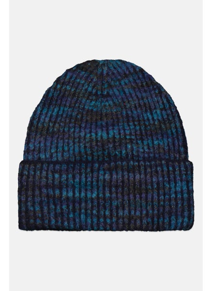 اشتري Women Marbled Knitted Beanie, Navy Combo في الامارات