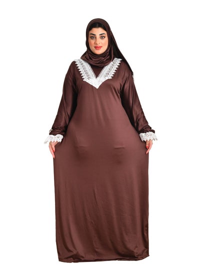 Buy Plain long-sleeved abaya with simple joubert embroidery in Egypt