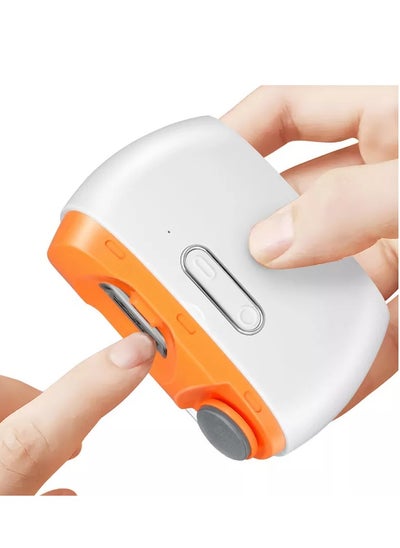 Buy 2-in-1 Electric Nail Clipper & Polisher with LED Light - Rechargeable, Portable, and Safe Manicure Machine in UAE