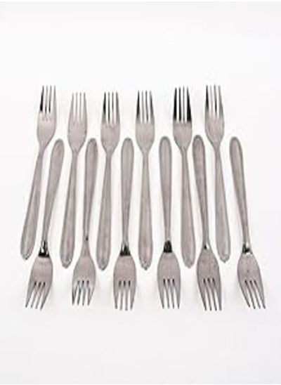 Buy Generic Stainless Steel Forks 12-Pieces Set in Egypt