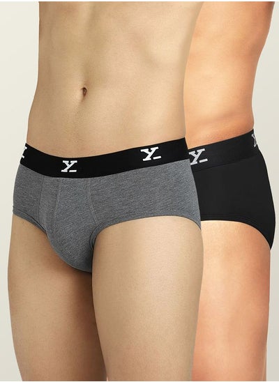 Buy Pack of 2 - Logo Waistband Modal Briefs in Saudi Arabia