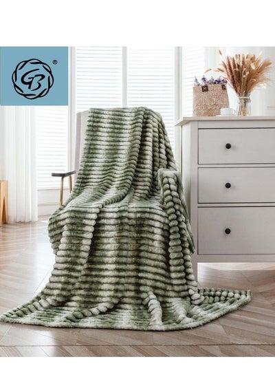 Buy Fleece Flannel Double Size 220x240cm for All Season Fluffy Blanket  Throw for Sofa & Bed Comfortable and Soft Blanket in UAE