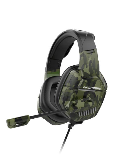 Buy GX300 Over Ear Wired Gaming Headphones for PS4/PS5/XBox/Switch/PC - Green in Saudi Arabia