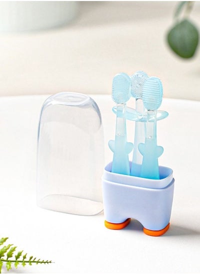 Buy Baby Toothbrush 360 Degree Cleaning Silicone Toothbrush Kids Training Toothbrush Set in Saudi Arabia