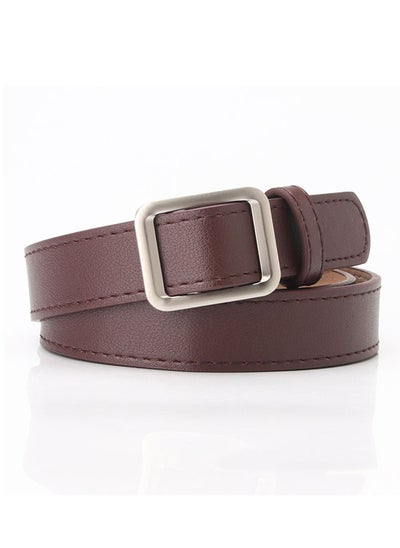 Buy Simple Needle-free And Hole-free Student Casual And All-purpose Decorative Belt 123cm  Brown in UAE