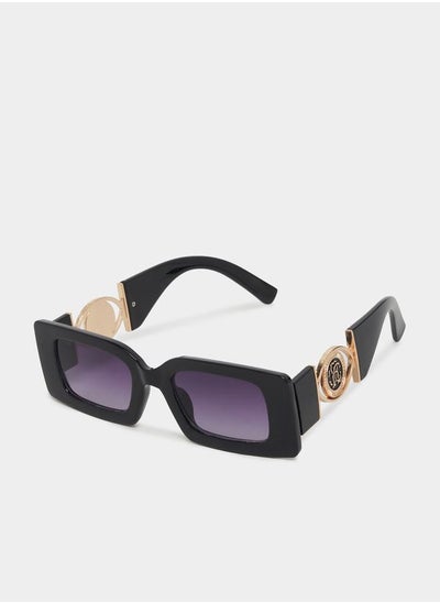 اشتري Full Rim Rectangle Frame Sunglasses with Metal Detail Arm في السعودية