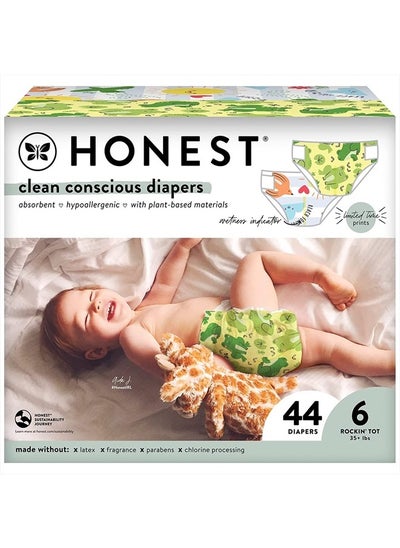 اشتري Clean Conscious Diapers | Plant-Based, Sustainable | Spring '23 Limited Edition Prints | Club Box, Size 6 (35+ lbs), 44 Count في الامارات