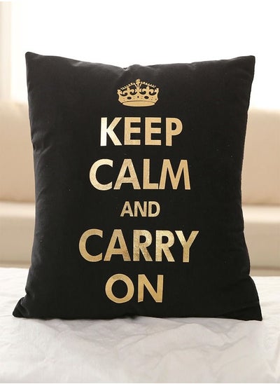 اشتري Cushion Covers Décor Throw Pillow Cover Gold Quote Printed Decorative Pillow Cushion Cover for Bedroom Sofa Car Home Décor في الامارات