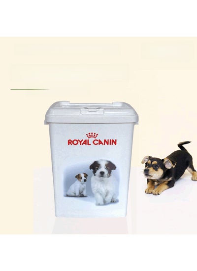 اشتري 10KG Flip-Top Plastic Dog Food Storage Container with Dual LidsRoyal Royal في السعودية