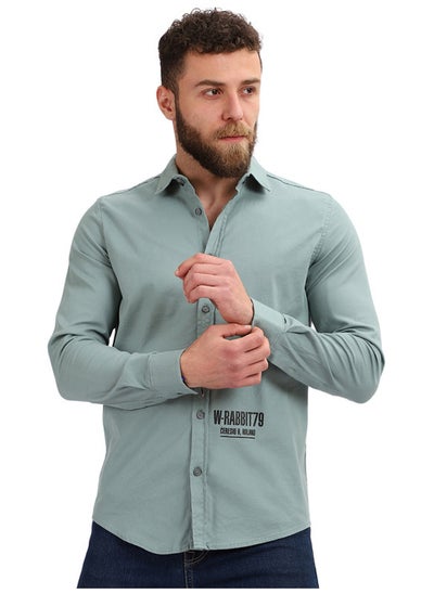 Buy Printed Long Sleeves Button Down Shirt in Egypt