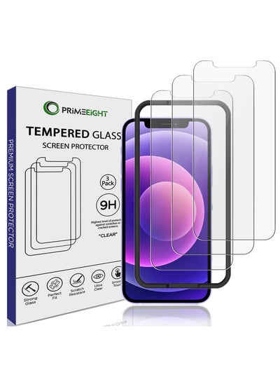 Buy iPhone 12/12 Pro Screen Protector 6.1 Inch Display Ultra Thin 9H Hardness Tempered Glass iPhone 12/12 pro Easy to Install HD Clear Screen Protector [3 PACK] in Saudi Arabia