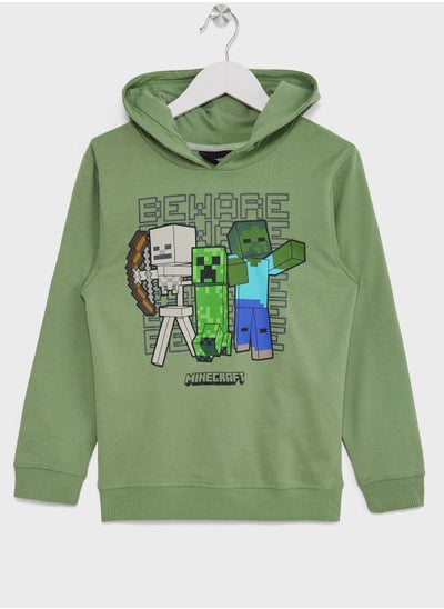 اشتري Minecraft Boys Printed Hoodie في السعودية