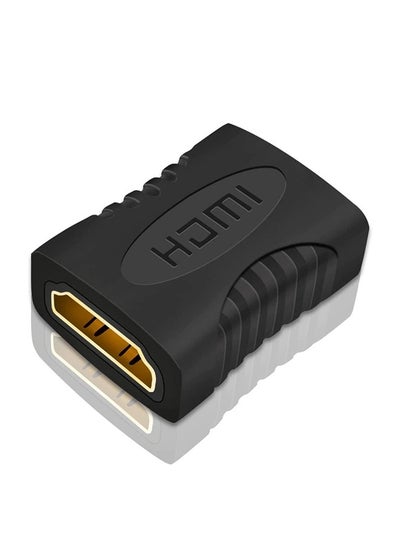 Buy HDMI Female To Female Coupler Extender Adapter Black in Saudi Arabia