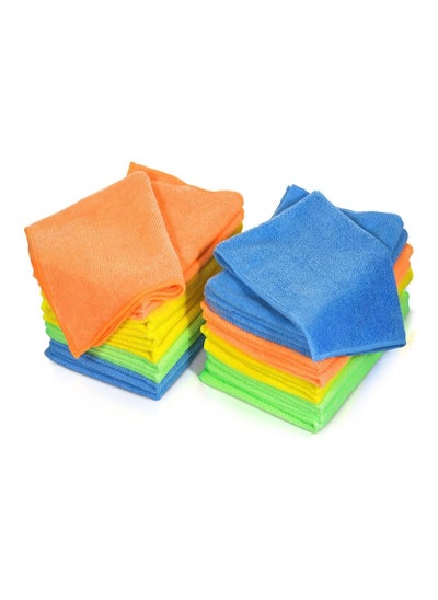 Buy 24-Piece Microfiber Cleaning Cloth for  Car and Kitchen in UAE