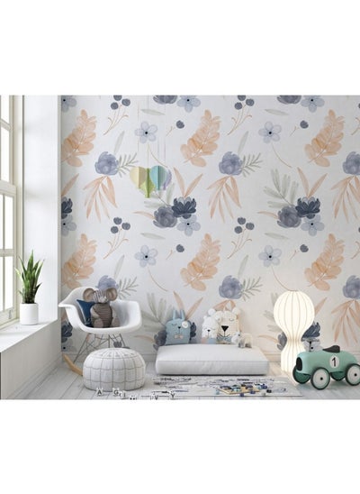 اشتري Charming Wild Flowers Fabric Wallpaper Covers An Area ​​Up To 4.2Mx3M With Adhesive And Smoothing Tool في مصر