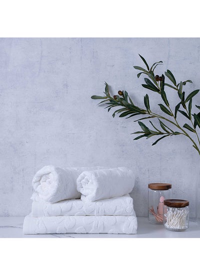 اشتري Flora Bath Sheet 90x150cm White في الامارات