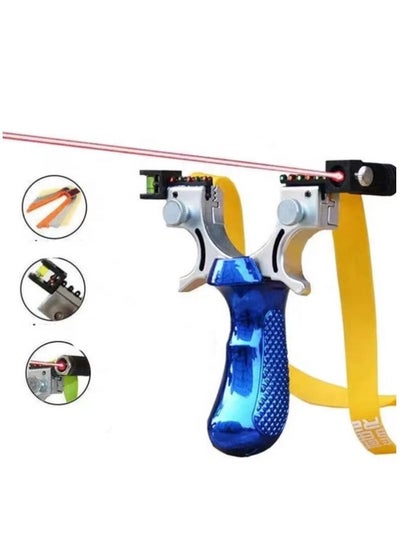 Buy Hunting Slingshots Set, Professional Laser Slingshot for Outdoor Hunting,Adult high-speed catapult slingshot,100 Ammo Balls and 2 Rubber Bands. in UAE
