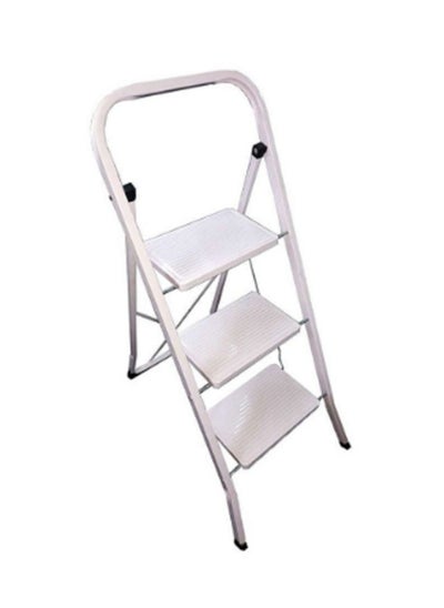 Buy 3-Step Foldable Ladder Silver 1.2meter in Egypt