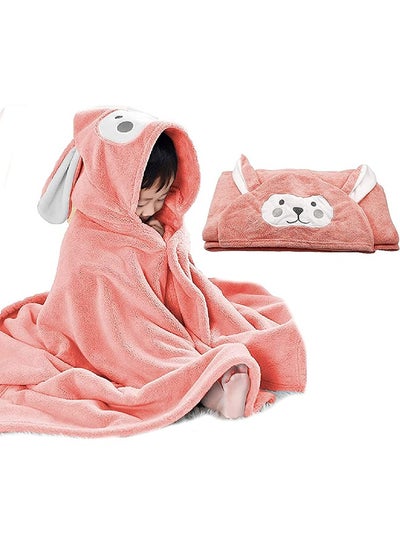 Buy Baby Bath Towel Hooded Ultra Soft Towel Highly Absorbent Bathrobe Blanket Toddlers Shower Gifts for Boys Girls-Extra Large 28" x 55" (Pink) in Saudi Arabia