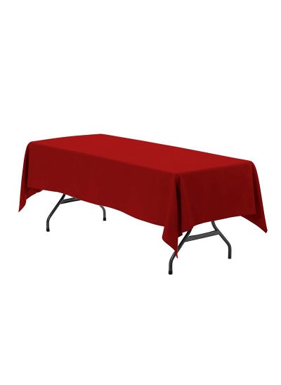 Buy 1-Piece Solid Pattern Table Cloth Red in UAE