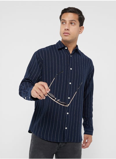 Buy Stripes Relaxed Fit Shirt in UAE