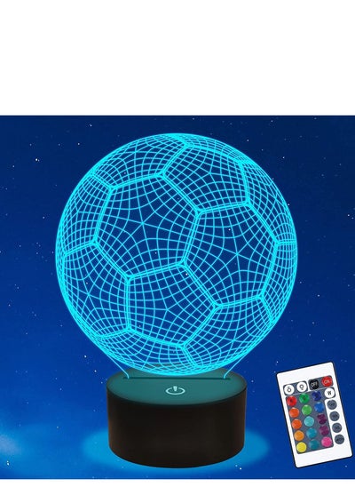 Buy Football Multicolor Night Light Soccer 3D Illusion lamp for Kids  16 Colors Changing with Remote  Kids Bedroom Decor as Xmas Holiday Birthday Gifts for Boys Girls in UAE