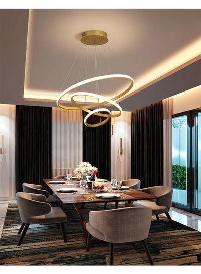 Buy Modern Pendant Lamp LED Rings Circle Ceiling Hanging Chandelier in UAE