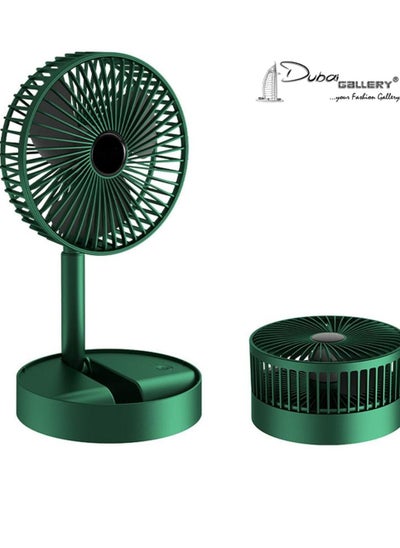 اشتري USB Rechargeable Electric Telescopic Table Fan Multi-function Fan Stand and Stretch Height في الامارات