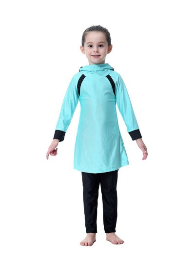 Buy Islamic Full Cover Burkinis with Hijab Ice Blue/Black in UAE