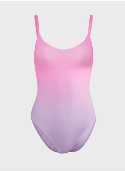 Buy Dip Dye Textured Swimsuit in Saudi Arabia