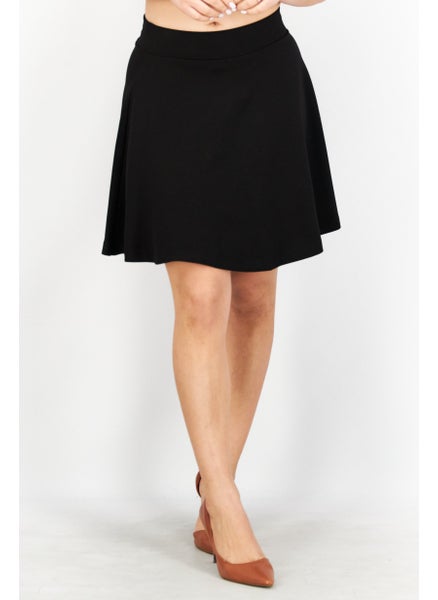 اشتري Women Plain Mini Skirt, Black في السعودية