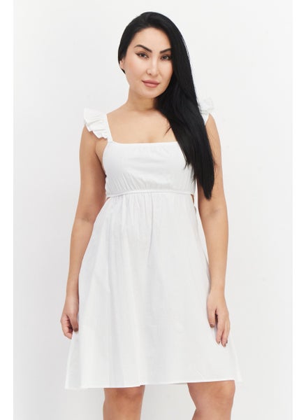 اشتري Women Plain Mini Dress, White في السعودية