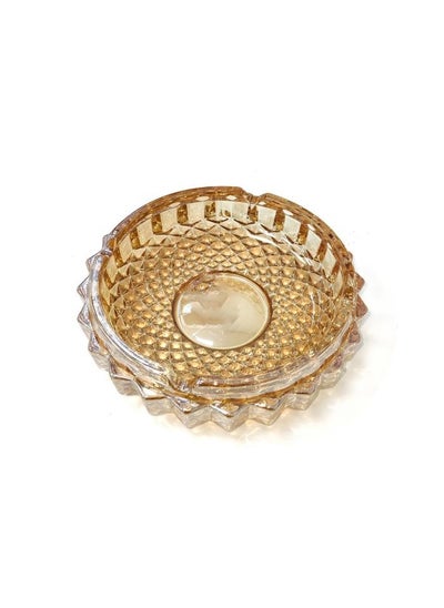 Buy Ashtray Gold Round Star 12.8Cm. Clr.Box in UAE