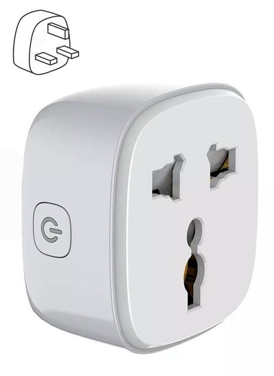 Buy WIFI Smart Plug Of EU To UK Socket Adapter Remote Controlled- Suitable for Multiple Appliances TVs, ACs, Electric Kettle, Mobile and Laptop Chargers With, On-time smart reminder,Timing function in UAE