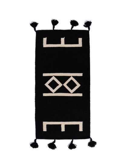 Buy Boho Style Kilim Rug Black White in Egypt