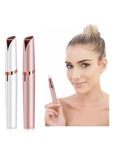 Buy Electric Rechargeable Facial Women Hair Remover and Eyebrow Trimmer Painless Precision Portable Razor for Face Lipstick Style Trimmer for Lips Nose Chin and Facial Hair Eyebrow Trimmer in UAE