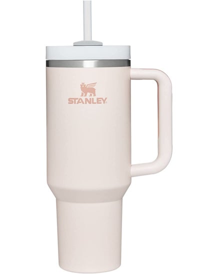 اشتري 40oz Stanley Quencher H20 Flowstate Stainless Steel Vacuum Insulated Tumbler with Lid and Straw for Water, Iced Tea or Coffee, Smoothie and More, Cream في الامارات