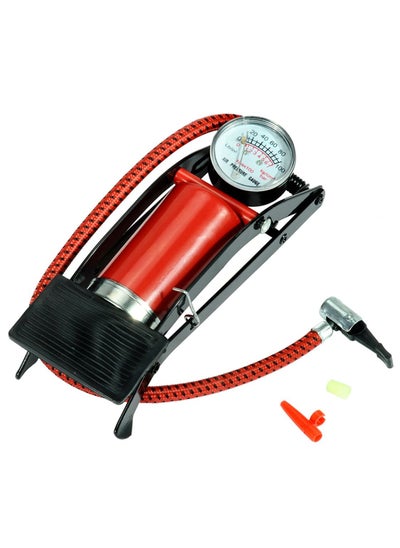 Buy Portable  Wheel Air Foot Pump -Red/Black in Saudi Arabia