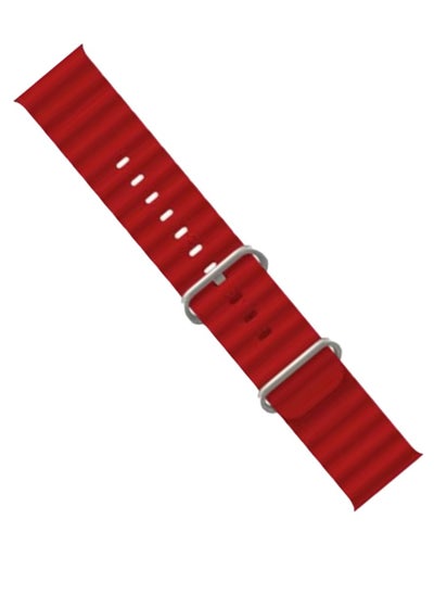 Buy Silicone Strap for X8 Ultra Smart Watch, 42-49mm - Red in Egypt