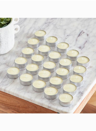 اشتري Vela 25-Piece Vanilla Tealight Candle Set 19 x 2 x 19 cm في الامارات