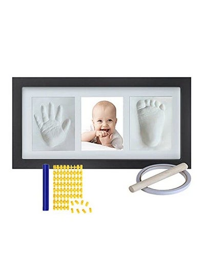 Buy Baby Handprint Footprint Keepsake Non Toxic Clay Photo Frame Registry Kit For Wall Mount & Desktop Mount Decor Perfect Shower Gift For Newborn Boys & Girls And Little Pets ; Bonus Stencil Included in Saudi Arabia