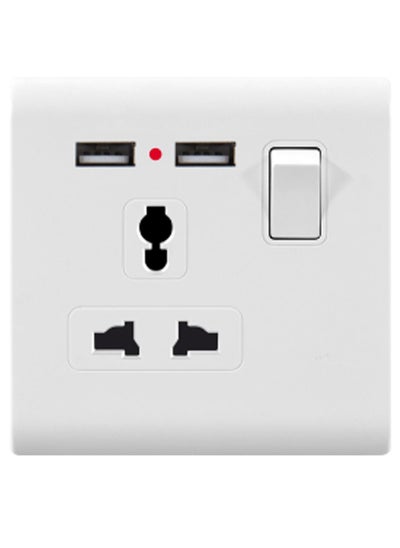 اشتري MODI 1 GANGMULTI SOCKET SWITCH  WITH 2 USB في الامارات