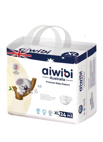 Buy Aiwibi Premium Baby Diaper Size XL12-15KG 24 Pieces in UAE