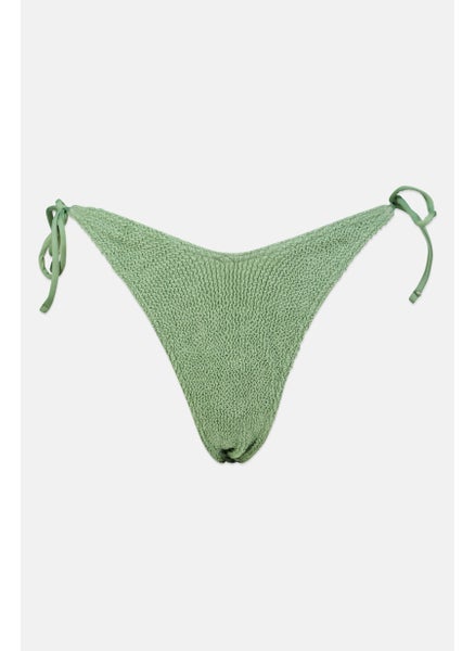 Buy Women Plain Hipster Bikini Bottom, Olive in UAE