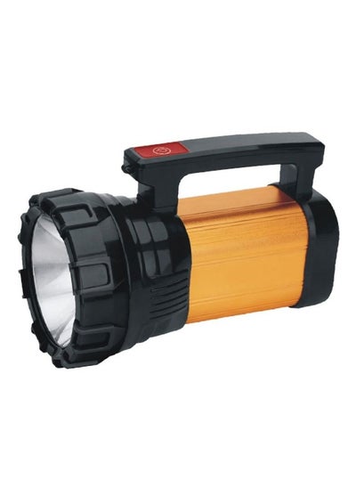 Buy Heavy Duty Rechargeable LED Long Range Waterproof With Emergency Lights Tube Torch Golden SLX370 in Saudi Arabia