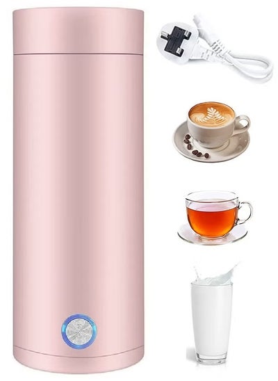 Buy Portable Electric Kettle 400ml Travel Tea Kettle with Non stick Coating Double Wall Water Boiler Bottle Insulated Coffee Thermos Mug Fast Boil and Auto Shut Off Hot Water Heater in UAE