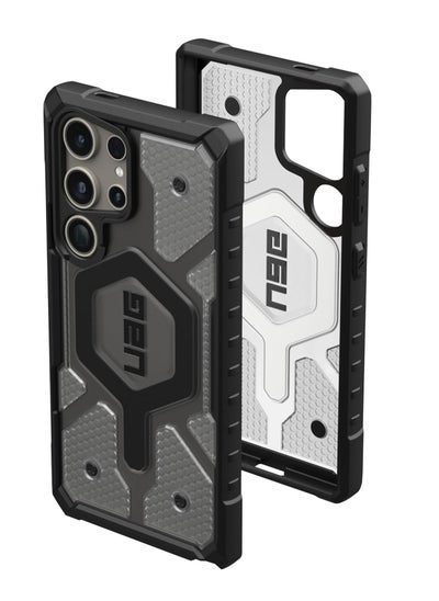 اشتري غطاء حافظة Urban Armor Gear UAG Pathfinder Clear PRO من سامسونج جالاكسي S24 ULTRA [تم اختباره من السقوط من ارتفاع 18 قدمًا] متوافق مع MagSafe - شفاف | ثلج في الامارات